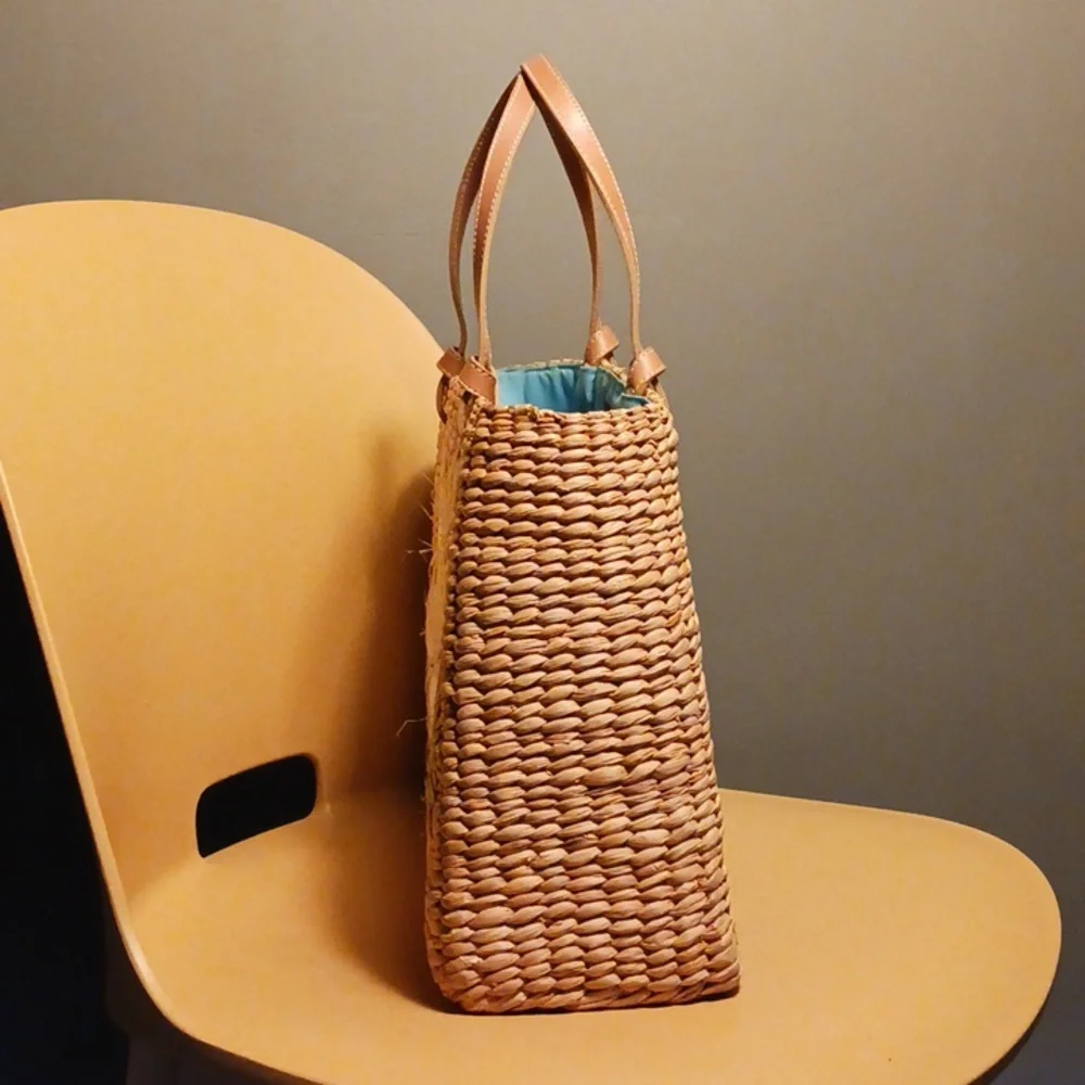 Kate Spade Vintage 90s Raffia Floral Straw Tote - Picture 5 of 13